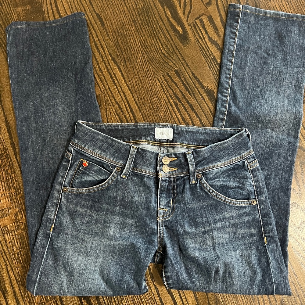Hudson Jeans Beth Baby Boot Cut Flap Pocket Sz 26